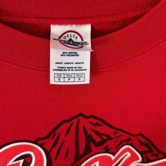 Red Coors Light Cropped Crewneck Sweatshirt - Picture 3 of 4
